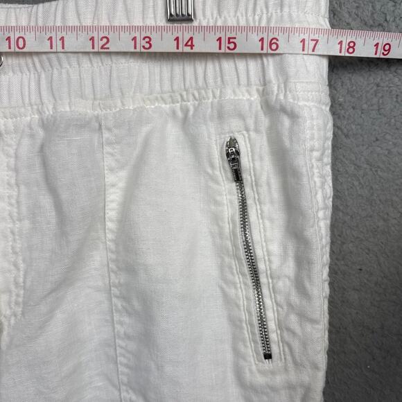 Athleta Women's Cabo Linen Joggers White LIghtweight Athleisure Summer Style - Picture 6 of 11